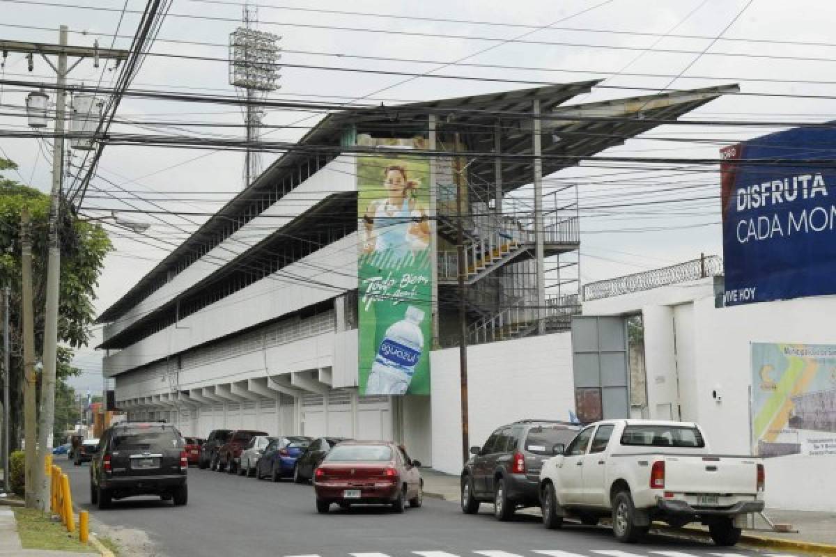 Así quedó la nueva fachada del estadio Morazán de San Pedro Sula