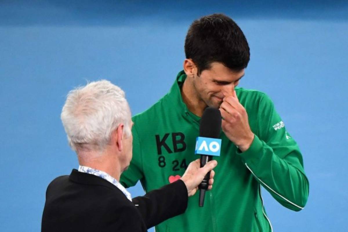 Djokovic se derrumba en plena transmisión en vivo por la muerte de Kobe Bryant