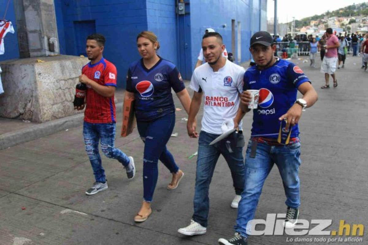 El llenazo en la final de ida entre Olimpia y Motagua en el Nacional