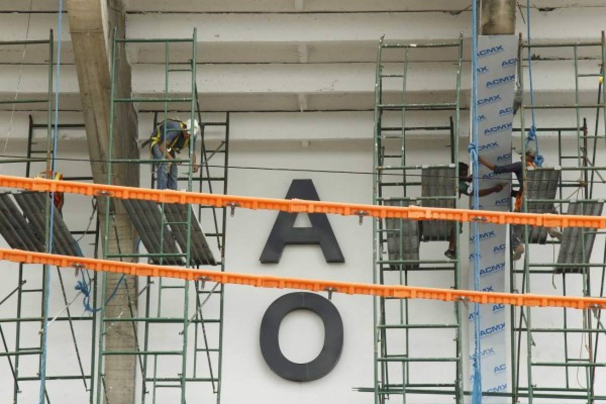 Así quedó la nueva fachada del estadio Morazán de San Pedro Sula