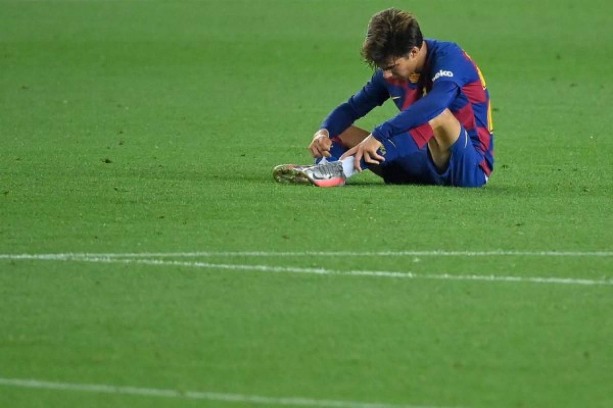 La gran impotencia de Messi y la espectacular rubia en el doloroso empate del Barcelona-Atlético