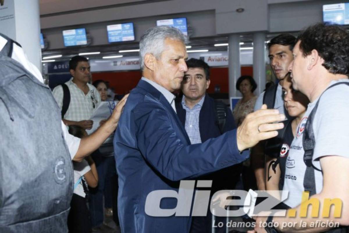 Con una visita sorpresiva: Emotiva despedida a Reinaldo Rueda, Elis y Chirinos en el aeropuerto