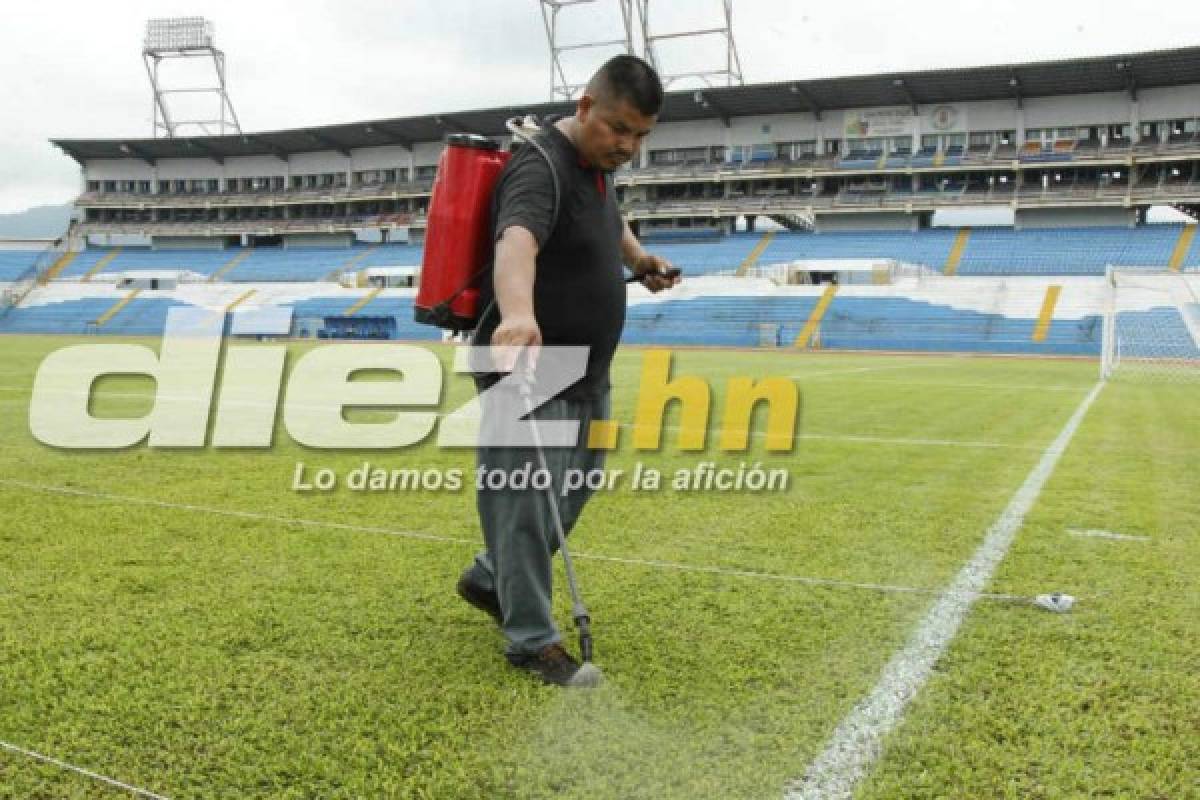 ¡QUÉ BELLEZA! Así pulen el estadio Olímpico para juego de Honduras ante Australia