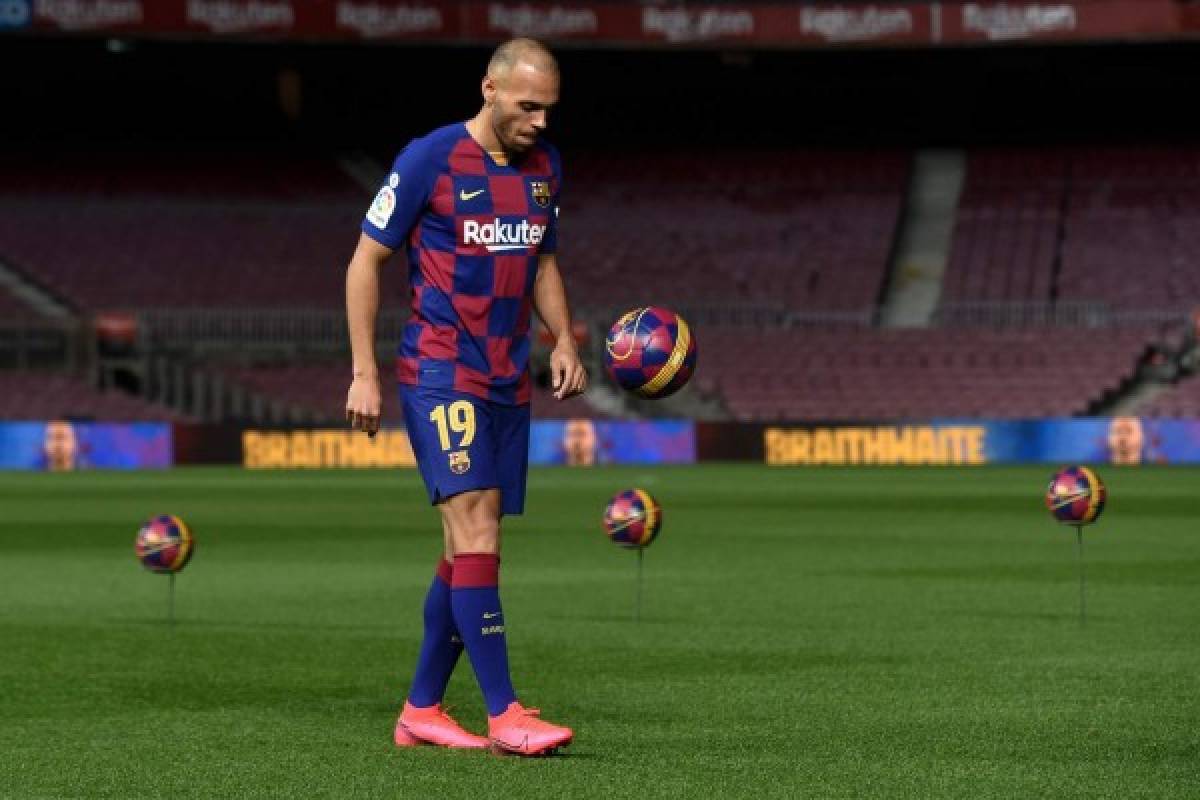 Así fue la presentación de Braithwaite con Barcelona: Sonrisas, magia y...¿es del Real Madrid?