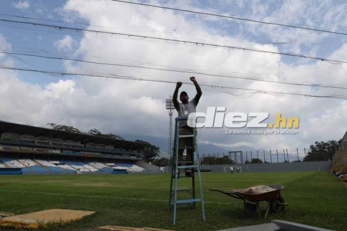 Así avanzan trabajos de remodelación de estadio Morazán para eliminatoria