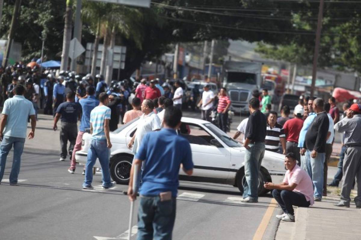 FOTOS: Segundo día del paro nacional de transporte en Honduras