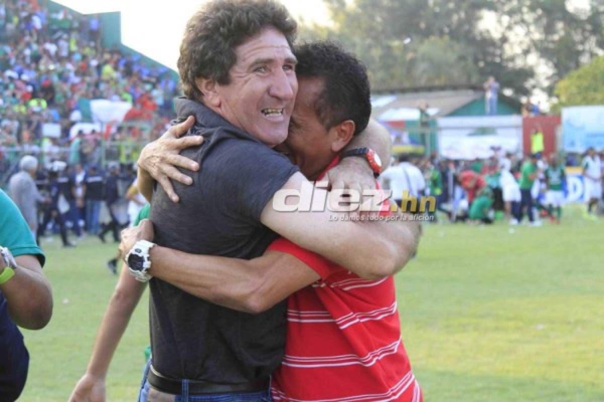 ¡Abrazos, lágrimas y besos! Eufórico festejo del Marathón tras coronarse campeón