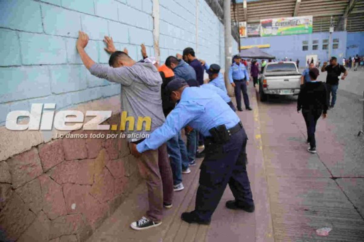 Máxima seguridad para final Motagua-Saprissa y largas filas en las afueras del Nacional