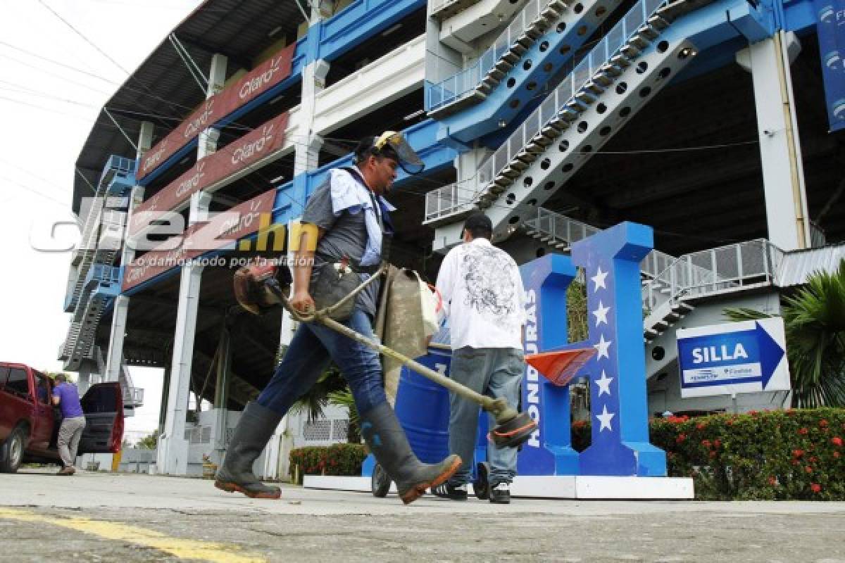 ¡QUÉ BELLEZA! Así pulen el estadio Olímpico para juego de Honduras ante Australia