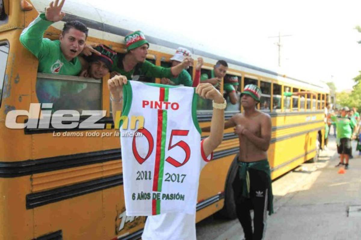 ¡LOCURA! Caravana verdolaga rumbo al Nacional de Tegucigalpa