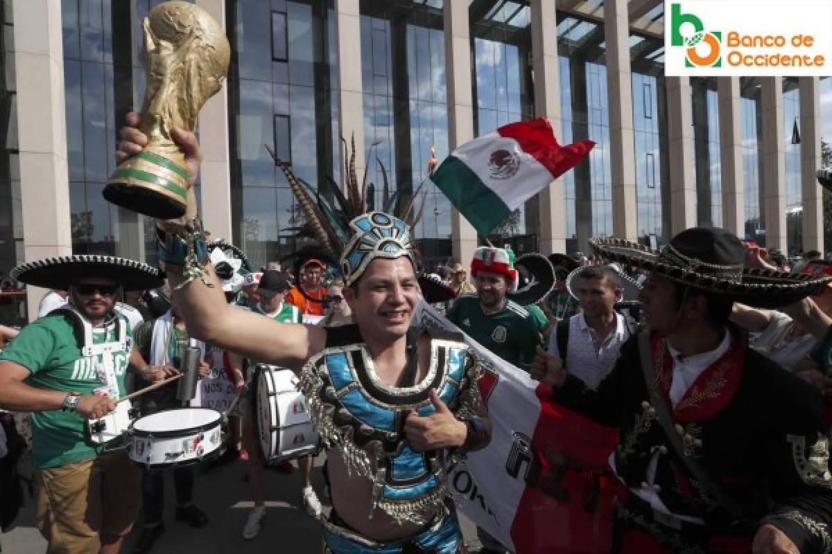 Fotos curiosas: Aficionados mexicanos se robaron el show en el Mundial de Rusia