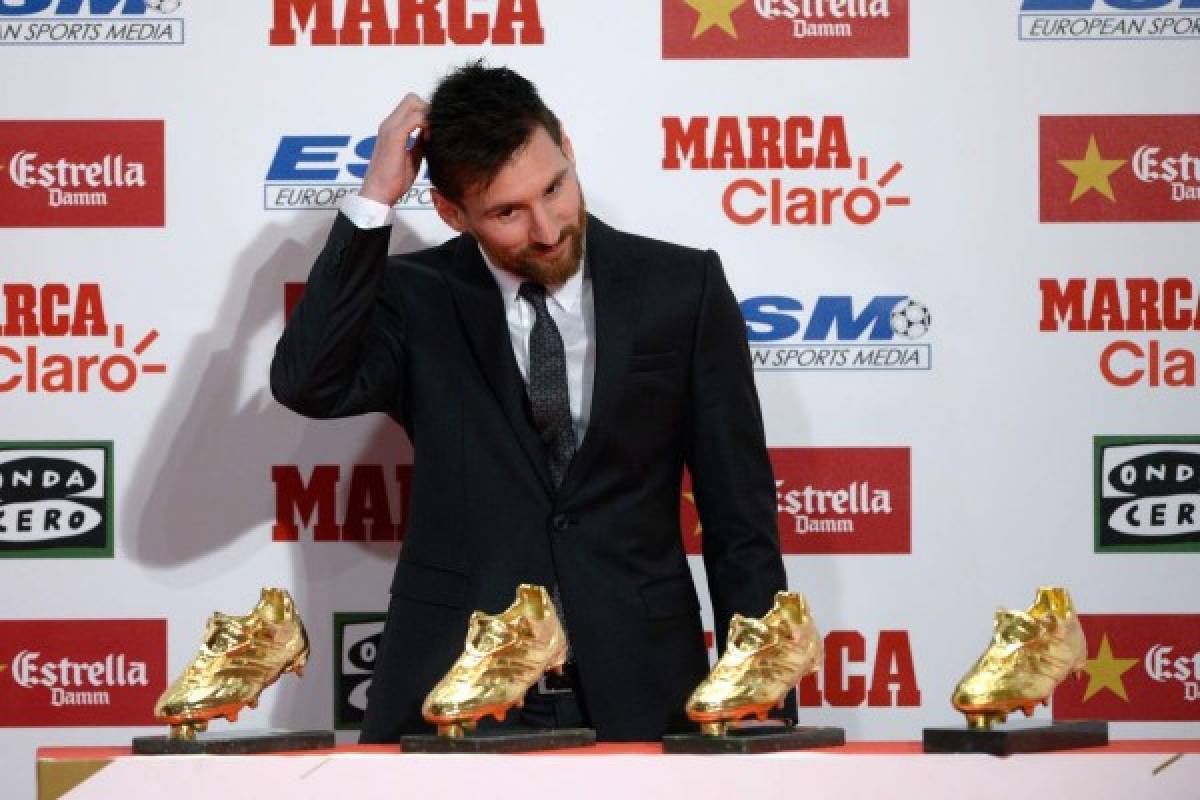 FOTOS: El hijo de Messi es protagonista en la entrega de la Bota de Oro