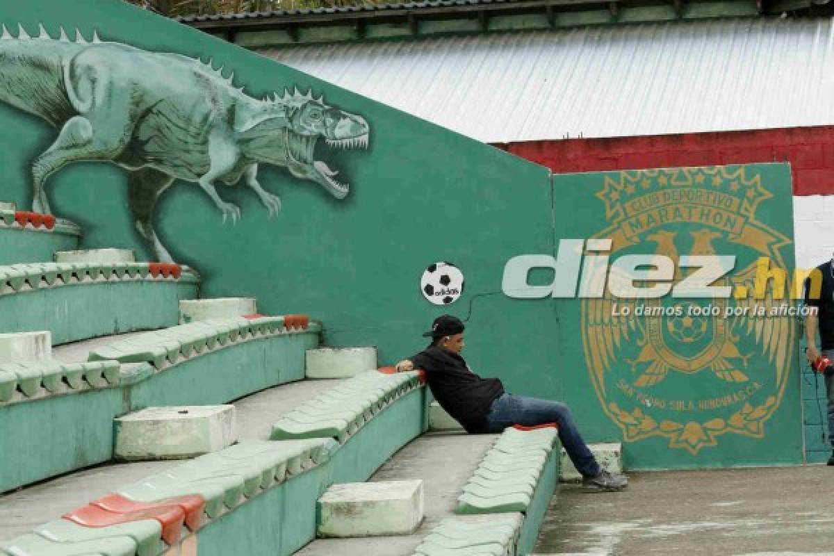 FOTOS: Reunión del Marathón y así pulen el Yankel para el juego ante Real España