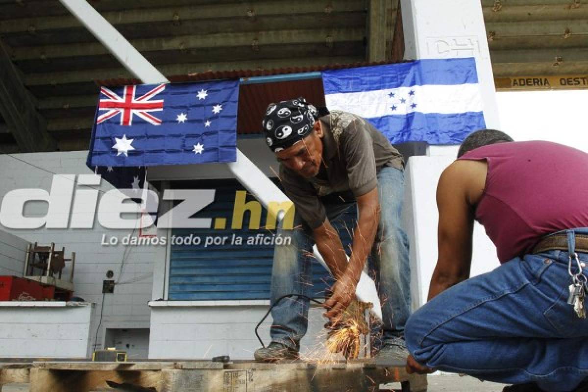 ¡QUÉ BELLEZA! Así pulen el estadio Olímpico para juego de Honduras ante Australia