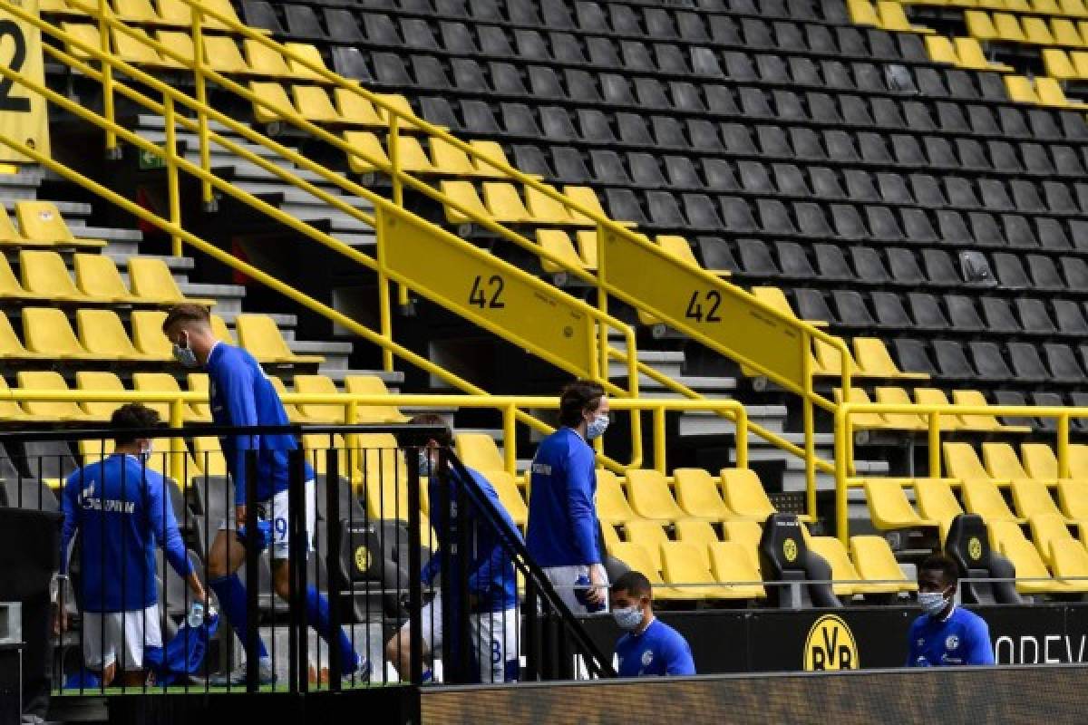 El regreso del fútbol en la Bundesliga en fotos: Celebraciones, suplentes como 'afición' y las medidas de bioseguridad