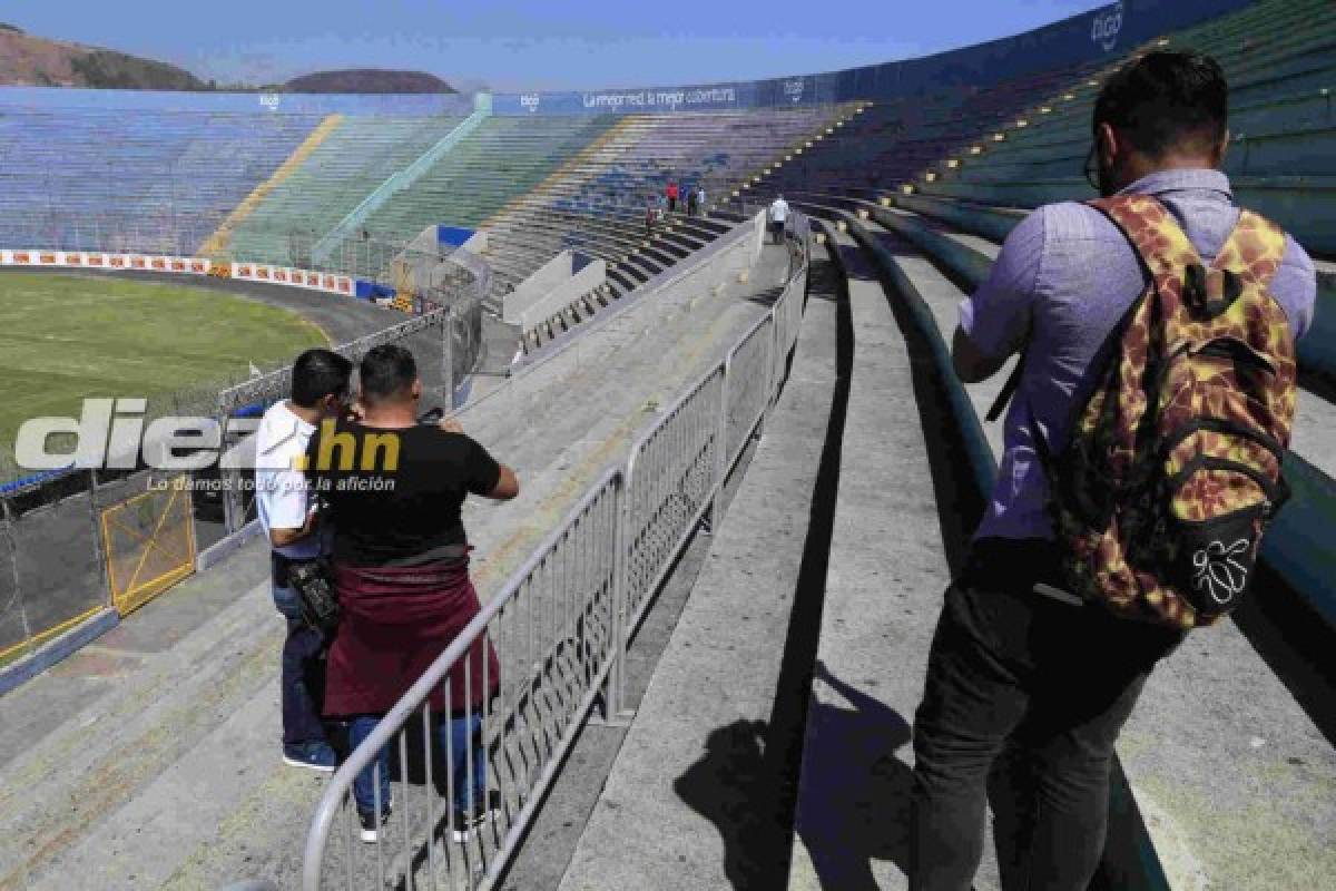 Instalan vallas de seguridad en el estadio Nacional para juego de Motagua ante Honduras Progreso