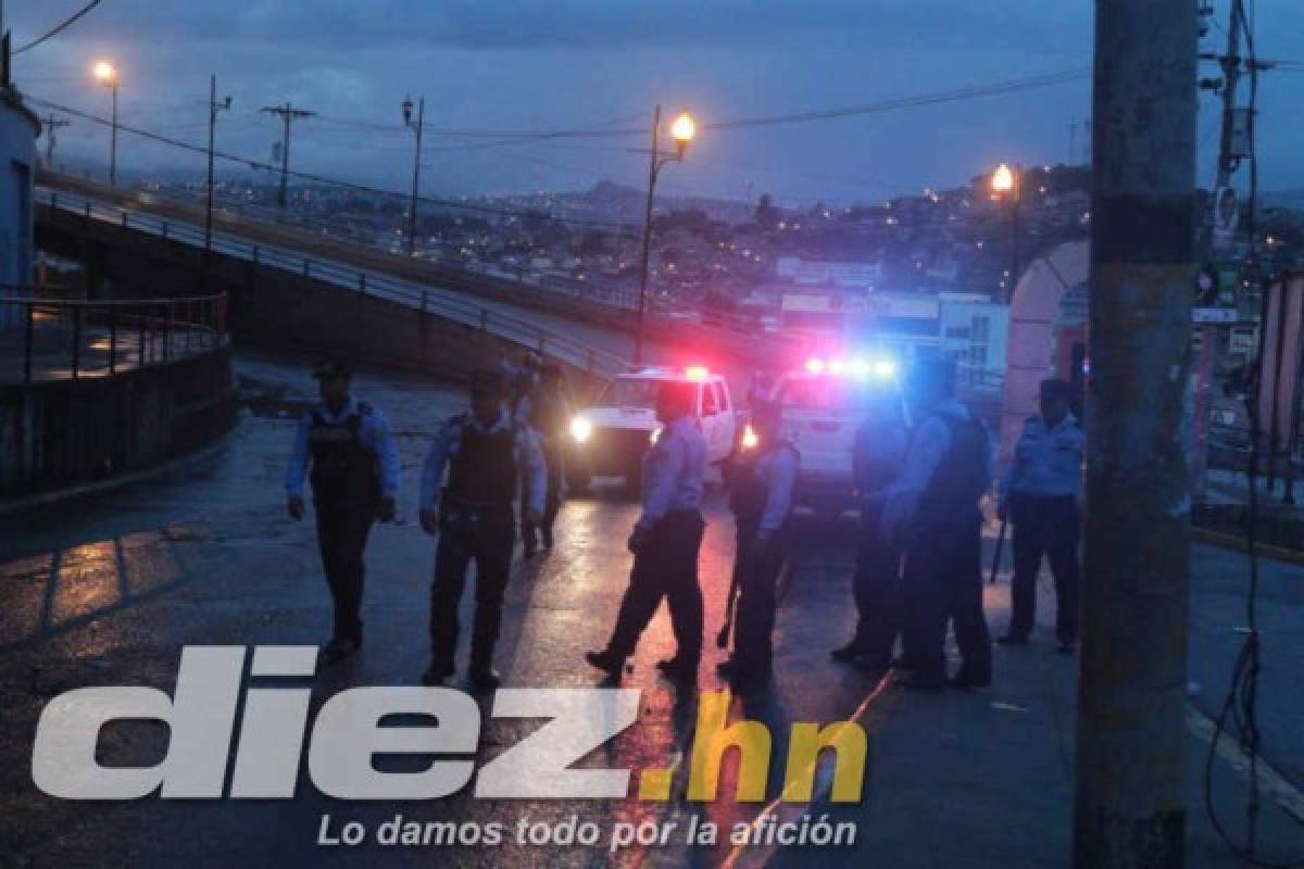 NO SE VIO POR TV: Pelea entre barras del Olimpia y Real España