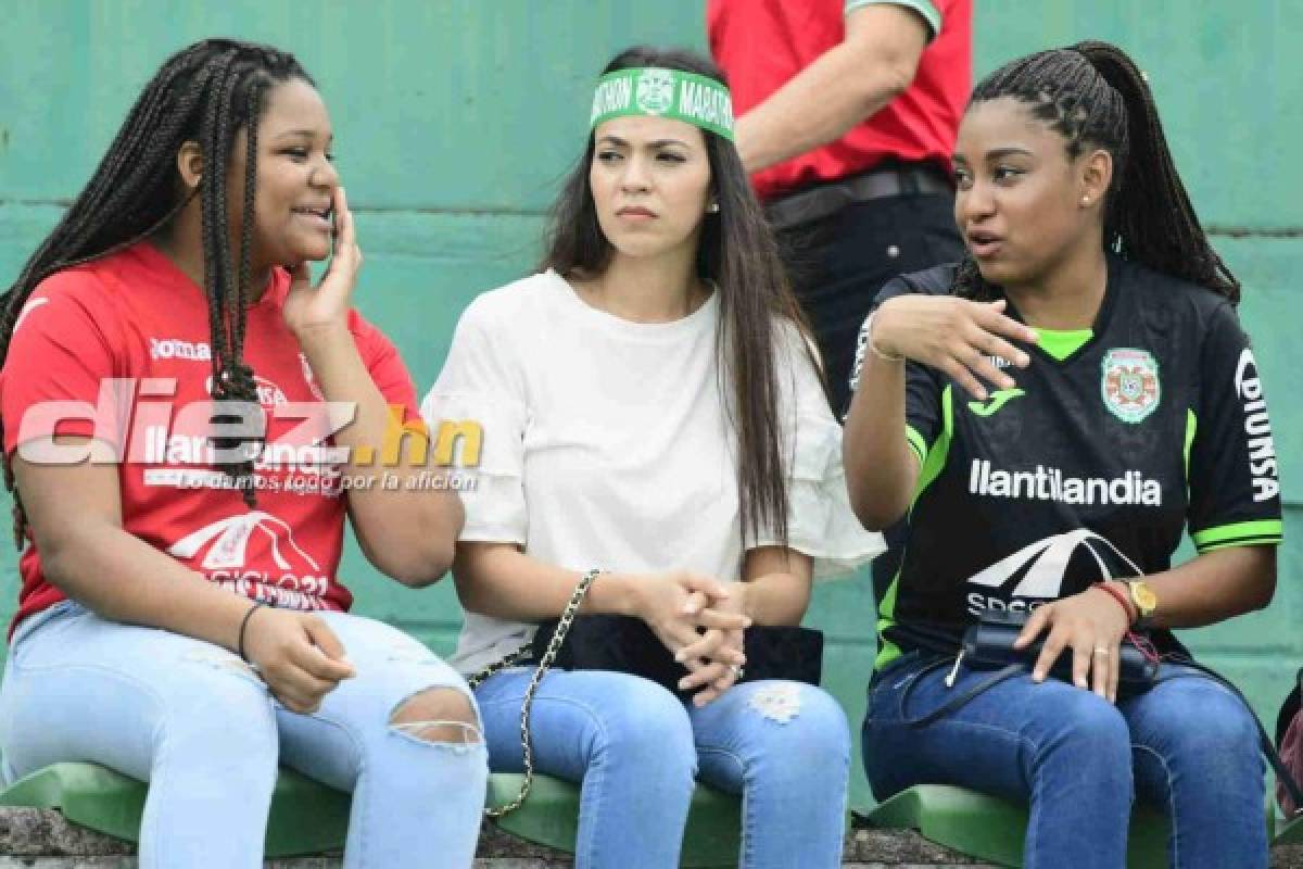 Lindas chicas se roban las miradas en la semifinal entre Marathón y Motagua