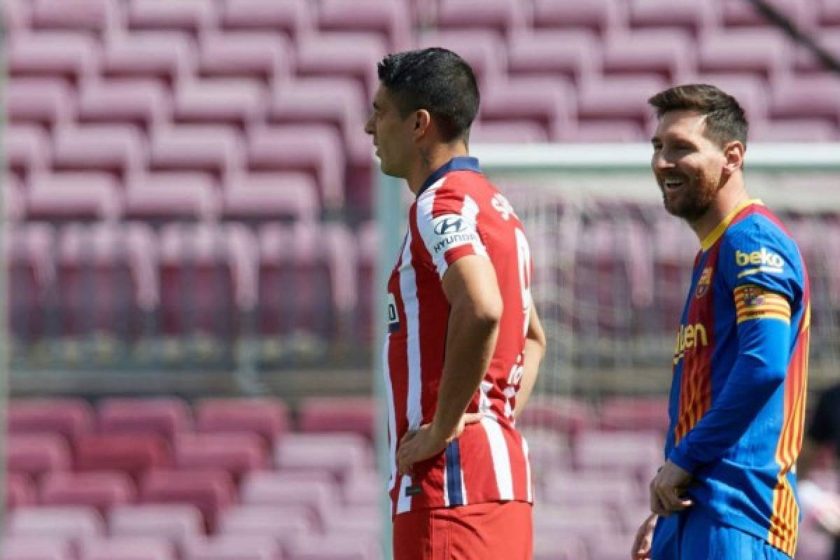 No se vio en TV: El roce de Luis Suárez con estrella del Barcelona y su reencuentro con Messi