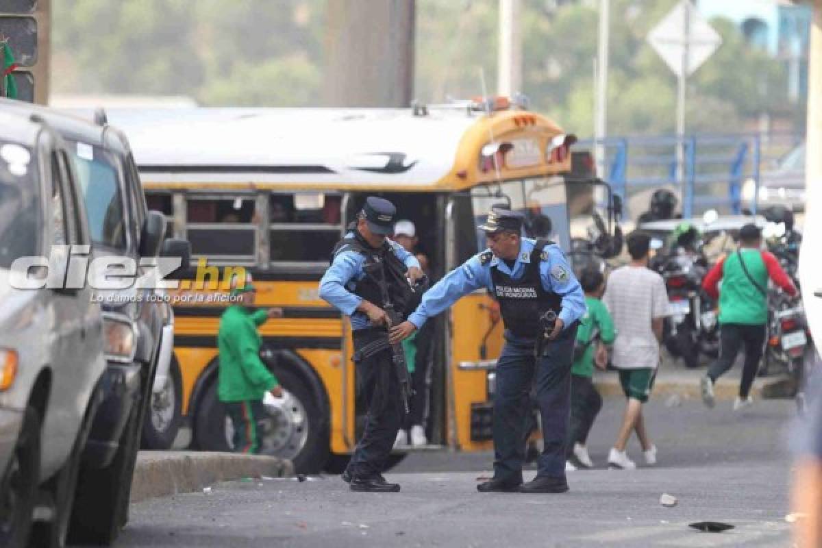 EN FOTOS: Así fue la balacera en las afueras del Nacional en el Motagua-Marathón