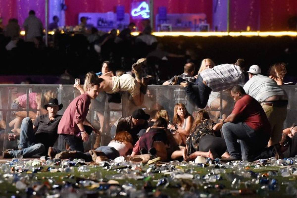 ¡Pánico y sangre! Las tristes fotografías que dejó el tiroteo en Las Vegas