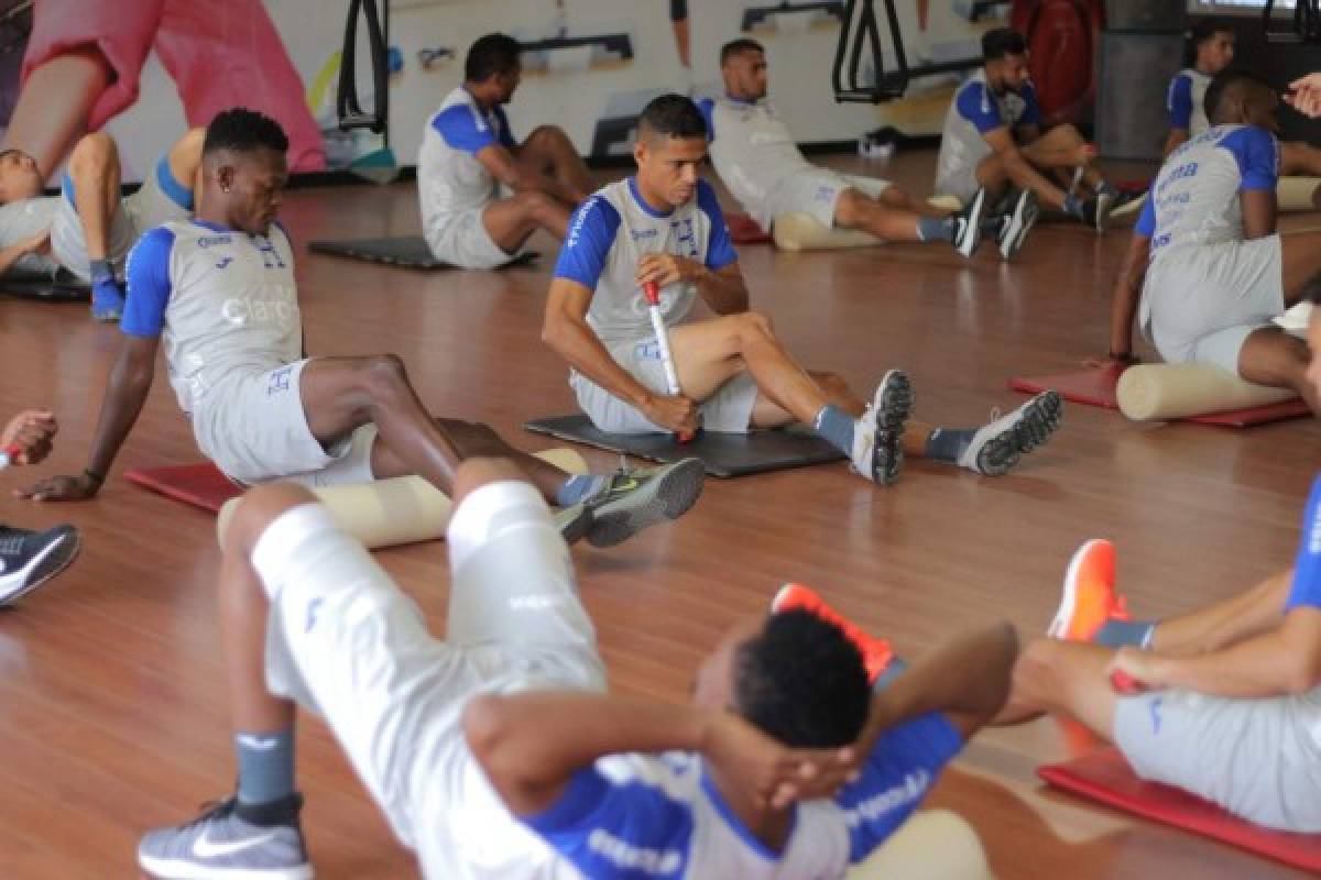 ¡A puro hierro! La Selección de Honduras se fortalece con trabajos de gimnasio