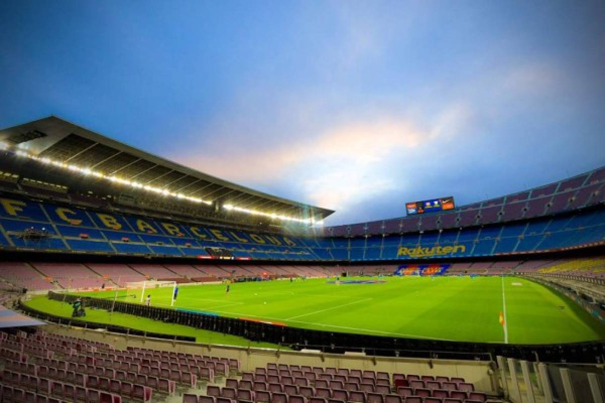 Fotos: El nuevo y raro festejo de Messi y así lució el Camp Nou en tiempos de coronavirus