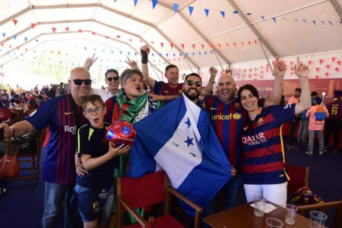 Hasta banderas de Honduras: El ambientazo previo a la final de la Copa del Rey en España  