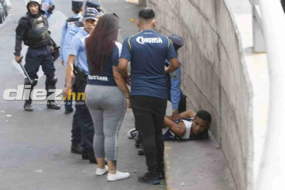 EN FOTOS: Así fue la balacera en las afueras del Nacional en el Motagua-Marathón