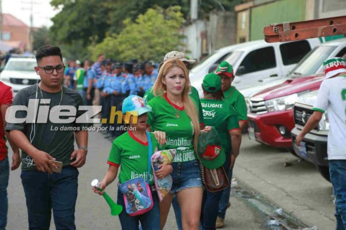 Ambientazo y máxima seguridad previo a la Gran Final entre Marathón y Motagua