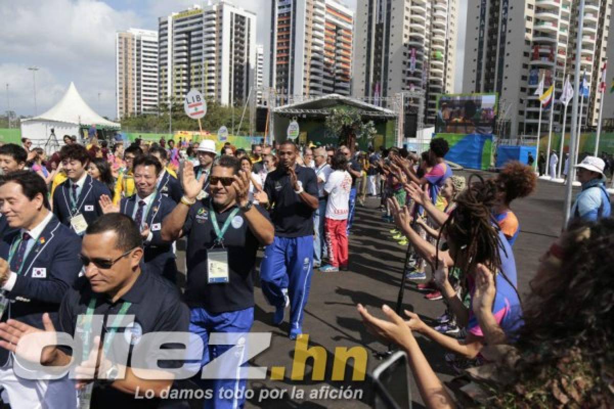 Así fue la bienvenida oficial a la delegación hondureña en Río de Janeiro.