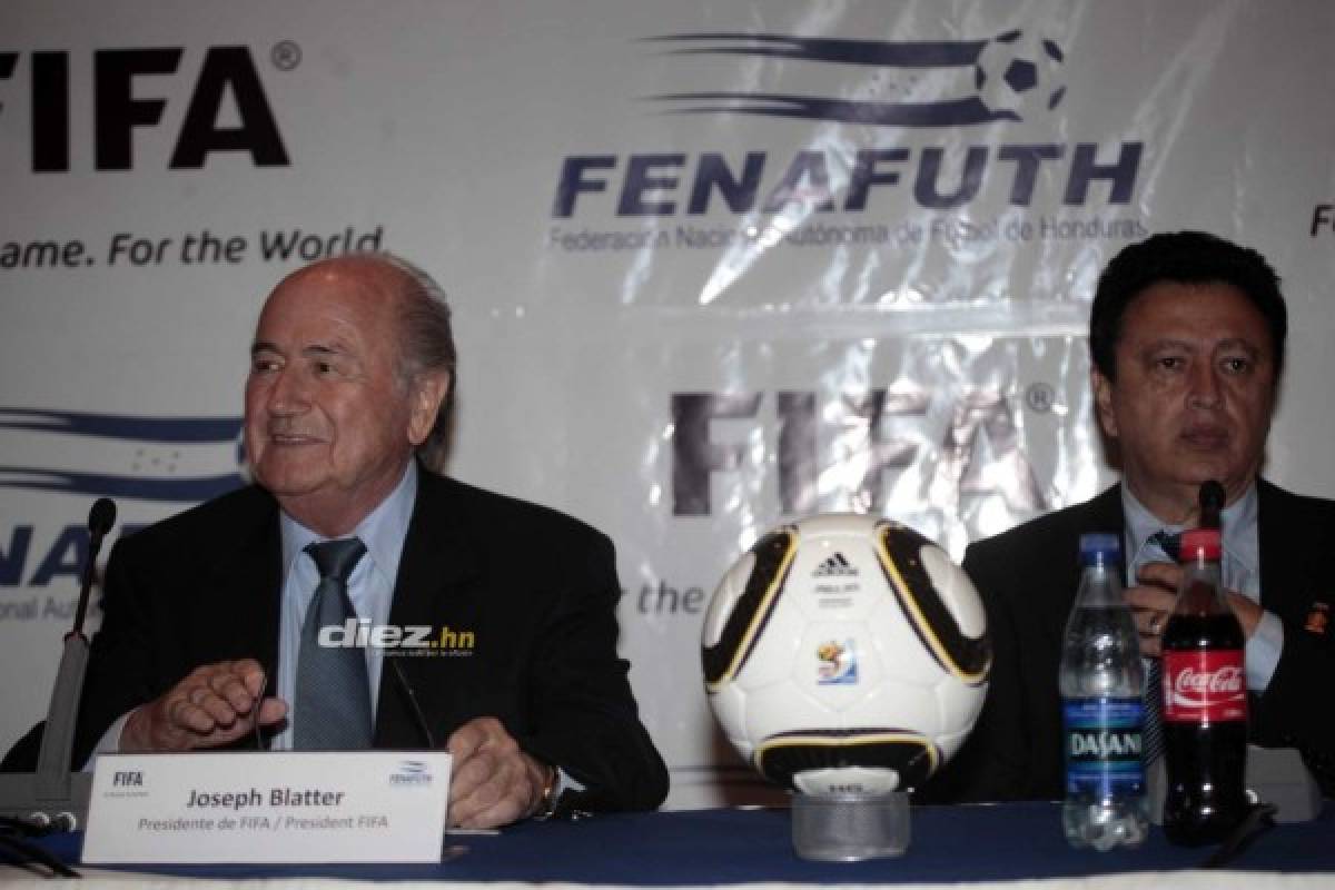 El recorrido que hizo Joseph Blatter, primer presidente de FIFA que visitó Honduras