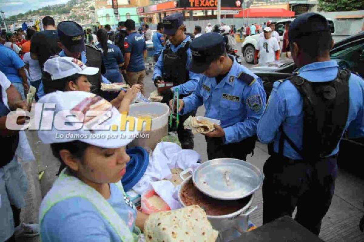 Máxima seguridad para final Motagua-Saprissa y largas filas en las afueras del Nacional