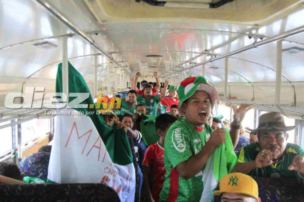 ¡LOCURA! Caravana verdolaga rumbo al Nacional de Tegucigalpa