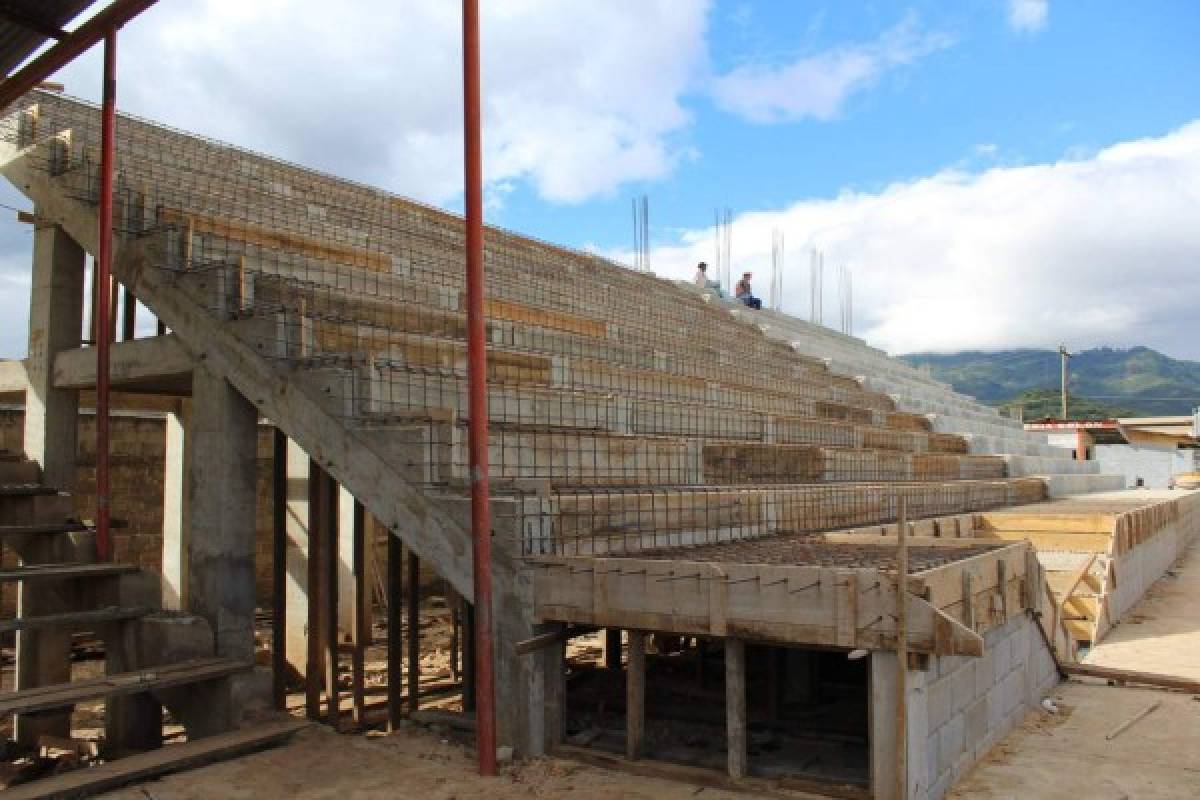 FOTOS: La remodelación que se realiza en el estadio Marcelo Tinoco de Danlí