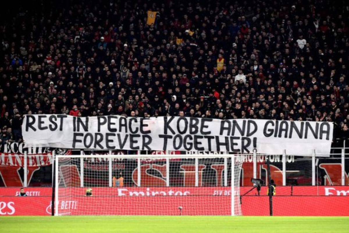 Así fue el emotivo homenaje que le hizo el AC Milan a Kobe Bryant en San Siro