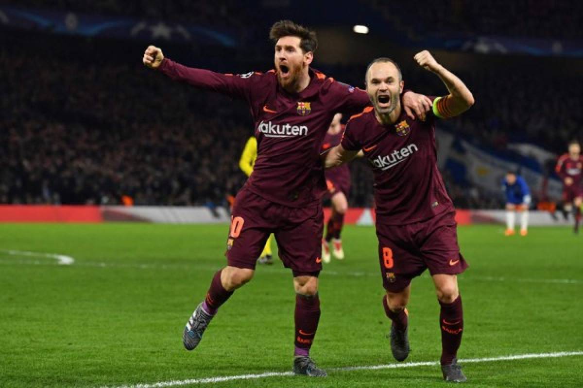 EN FOTOS: La locura de Messi en Stamford Bridge y el saludo a Conte