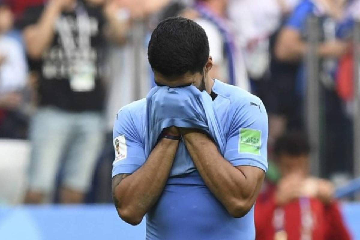 NO SE VIO EN TV: Luis Suárez intimidó a Mbappé y la triste imagen de Tabárez