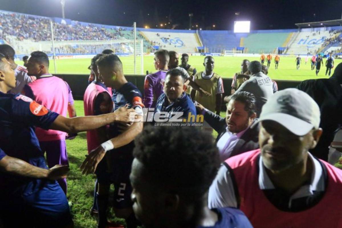 NO VISTE EN TV: La bronca entre jugadores de Motagua y Portmore United