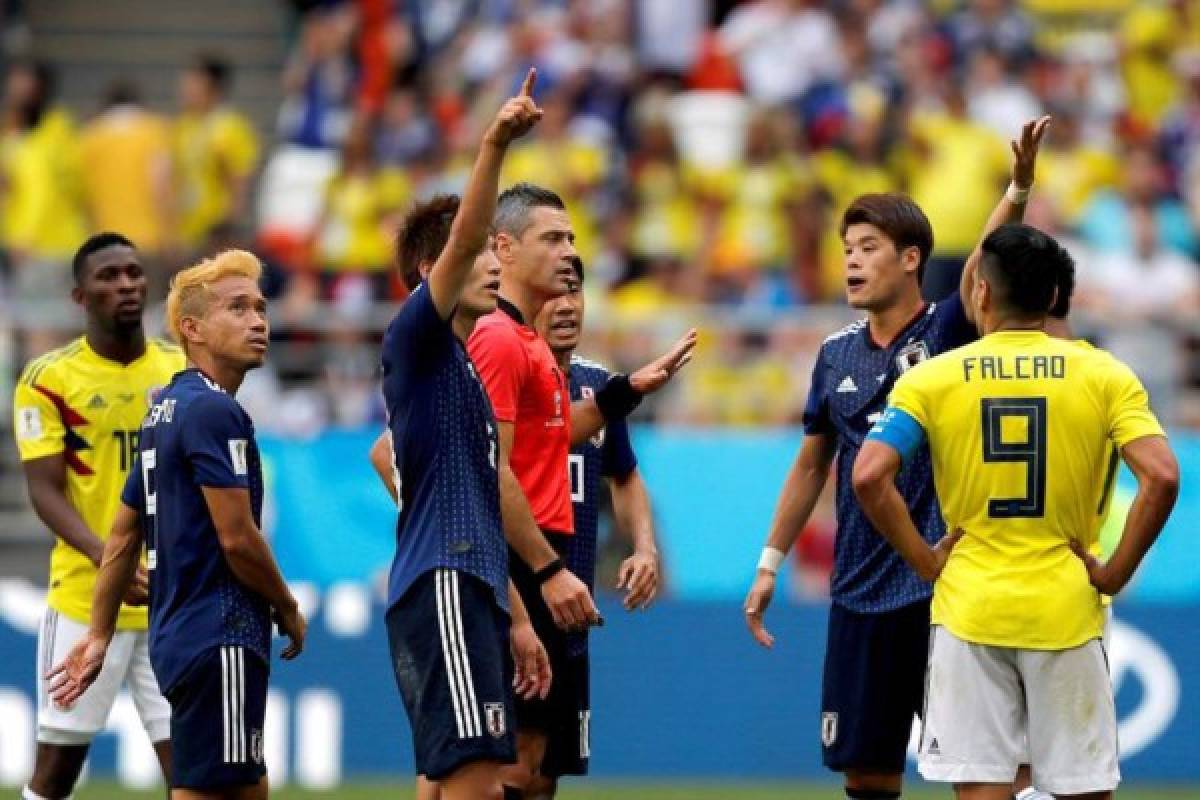 NO VISTE EN TV: El festejo de los japoneses y las caras tristes de los jugadores de Colombia