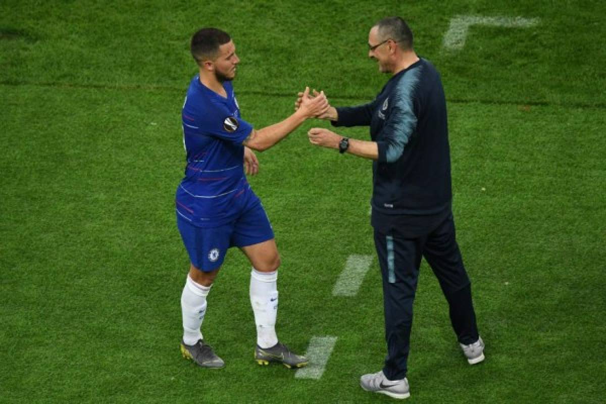 Real Madrid lo espera: Así fue el adiós de Hazard del Chelsea tras ganar la Europa League