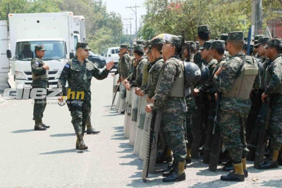 Así militarizan el Yankel previo al clásico sampedrano