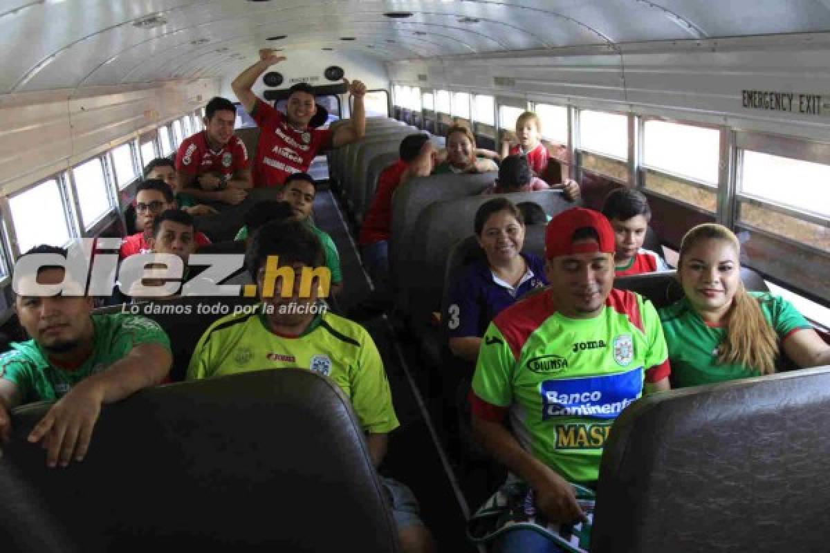 ¡LOCURA! Caravana verdolaga rumbo al Nacional de Tegucigalpa