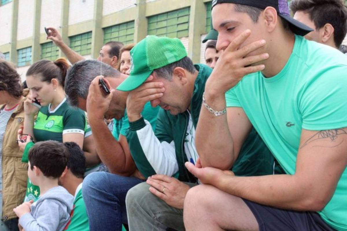 Llanto y dolor: El sufrimiento de los miles de aficionados del Chapecoense