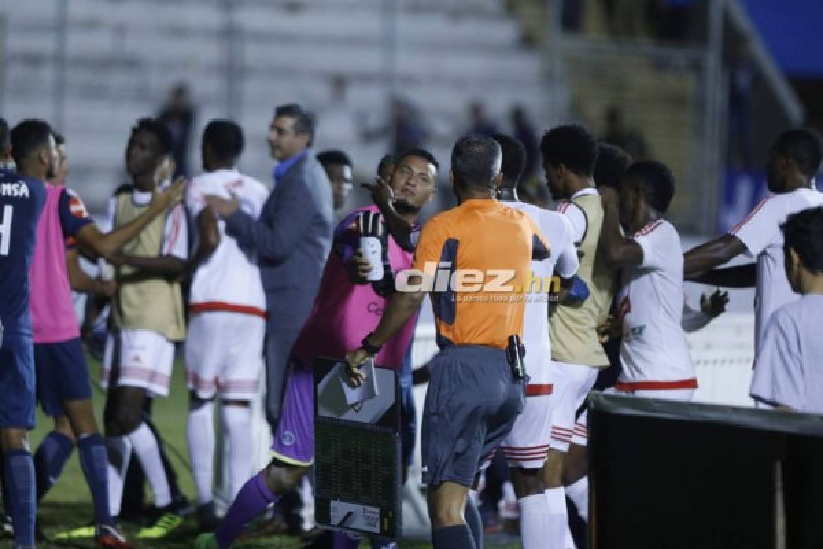 NO VISTE EN TV: La bronca entre jugadores de Motagua y Portmore United