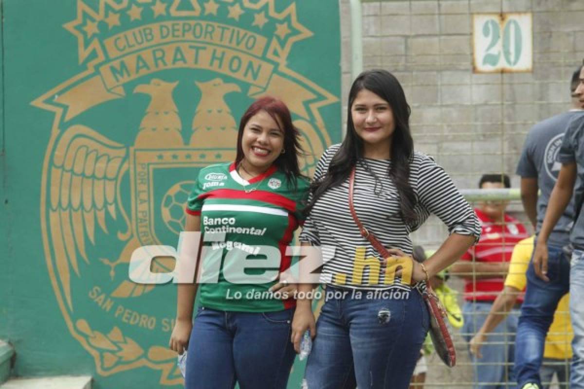 Las hermosuras que engalanaron el clásico Marathón-Motagua