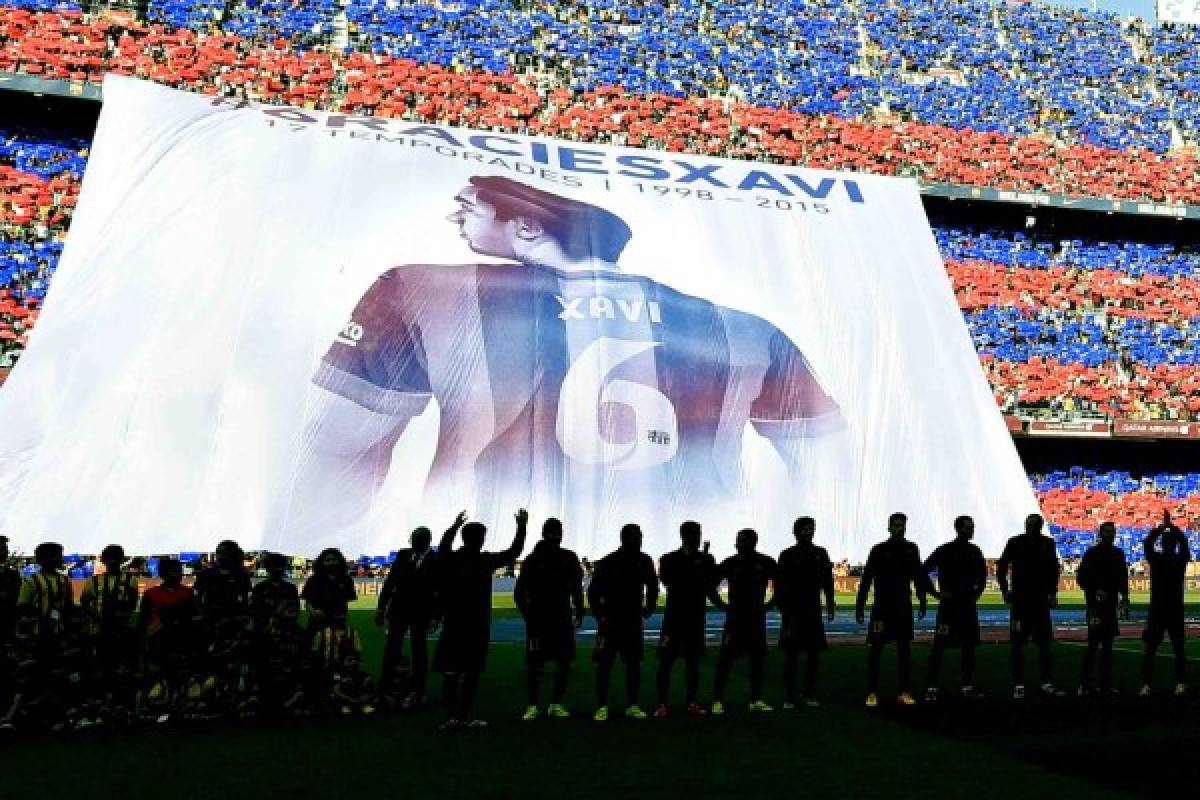 La despedida de Xavi Hernández del Camp Nou