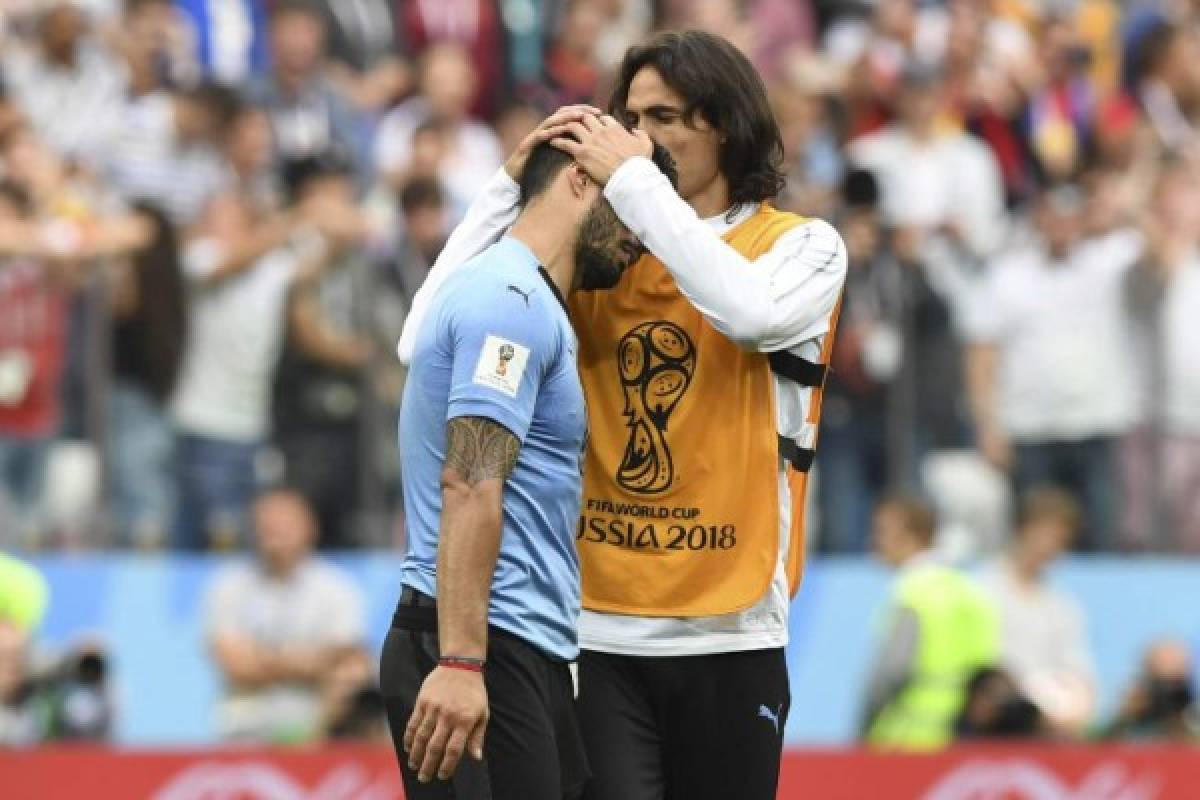NO SE VIO EN TV: Luis Suárez intimidó a Mbappé y la triste imagen de Tabárez