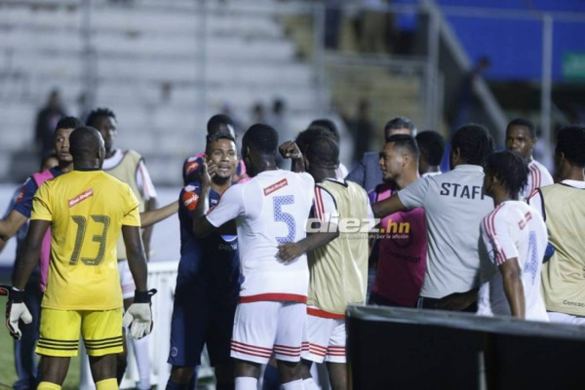 NO VISTE EN TV: La bronca entre jugadores de Motagua y Portmore United