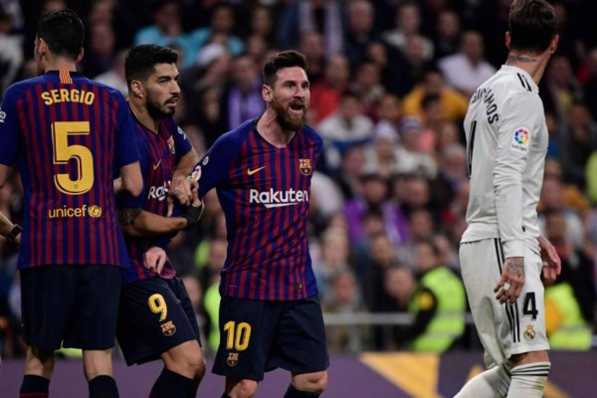 En fotos: ¡La rabieta de Messi con Sergio Ramos en el clásico!